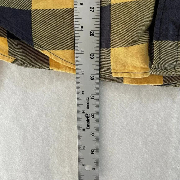 Abercrombie & Fitch Button-Down Shirt Men's Sz XL Yellow Slim Fit Collared - Picture 5 of 13